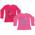 IndiWeaves Girls Cotton Full Sleeve Printed T-Shirt (Pack of 2)_Pink::Red_Size: 6-7 Year