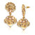 Spargz Floral Gold Plating AD Stone With Pearls Jhumka Earrings For Girls  Women AIER 667