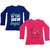 IndiWeaves Girls Cotton Full Sleeve Printed T-Shirt (Pack of 2)_Red::Purple_Size: 6-7 Year