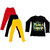 IndiWeaves Girls Cotton Full Sleeves Printed T-Shirt and Cotton Legging (Pack of 4)_Red::Black::Yellow::Black_Size: 6-7 Year