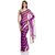 Parchayee Pink Georgette Plain Saree With Blouse