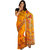 Parchayee Yellow Crepe Printed Saree With Blouse