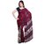Parchayee Purple Crepe Printed Saree With Blouse
