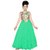 Aarika Girls Green Self Design Net Gown