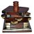 Desi Karigar Wooden Handcrafted Premium Quality Coaster Set (Brown)