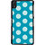 Ayaashii White Dotted In Blue Background Back Case Cover for Sony Xperia Z3::Sony Xperia Z3 D6653 D6603