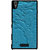 Ayaashii Blue Color Paint Back Case Cover for Sony Xperia T3