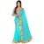 Pari Designerr Blue Georgette Printed Saree With Blouse