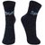 Dukk Dark Blue Solid Cotton Lycra Quarter Length Socks