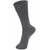 Dukk Grey Solid Cotton Lycra Mid-calf Length Socks