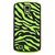 Cell Armor Novelty Fit/Snap Case for Samsung Galaxy S4 Active i9252 - Retail Packaging - Green Zebra/Black
