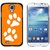 Graphics and More Paw Prints Orange Snap-On Hard Protective Case for Samsung Galaxy S4 - Non-Retail Packaging - Black