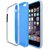 Eagle Cell Luxury Hybrid Metal Bumper/TPU Case for Apple iPhone 6 Plus - Retail Packaging - Blue/Silver