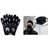 love4ride Combo Full Knighthood Gloves Black Anti Pollution Face Mask 