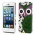JUJEO Owl Flower Glossy Plastic Hard Cover for iPhone 5 - Non-Retail Packaging - Green