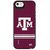 Uncommon Texas A&M University Sport Stripe Power Gallery Battery Charging Case for iPhone 5/5S, White/Maroon (C0040-CB)