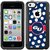 Coveroo Commuter Series Black Cell Phone Case for iPhone 5c - Retail Packaging - Gonzaga University Polka Dots
