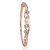 Spargz Pearl Rose Gold Plated Designer Fashion Openable Bangles Bracelets for Girls  Women AISK 164