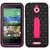 MyBat Asmyna HTC Desire 510 Symbiosis Stand Protector Cover with Diamonds - Retail Packaging - Hot Pink/Black