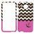 Cell Armor Snap-On Cover for HTC Desire 601 - Retail Packaging - Black Anchor and Black/White Chevron on Pink