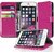 TNP iPhone 6s Plus Wallet Case Hot Pink - Slim Synthetic Leather Wallet Pocket Case Flip Cover Stand with Card Slots and