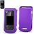 Reiko Rubberized Protector Cover for Motorola WX415 - Retail Packaging - Purple