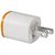 Reiko Dual Color AC/USB Power Travel Charger, 1A 5V - Retail Packaging - Orange/White