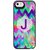 Uncommon LLC Seafoam Crayon Monogram J Power Gallery Battery Charging Case for iPhone 5/5S - Retail Packaging - Multicol