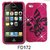 Cell Armor Snap-On Case for iPhone 4/4S - Retail Packaging - Full Diamond Crystal, Black Royal Badge on Pink