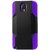 Reiko Silicon Case and Plastic Cover for Samsung Galaxy Note 3 - Retail Packaging - Purple Black