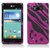 Aimo LGUS730PCLDI666 Dazzling Diamond Bling Case for LG Splendor/Venice S730 - Retail Packaging - Hot Pink Stars
