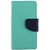 NEX 3-In-1 2 Tone Wallet Case with Wrist Strap for LG G2 VS980I - Retail Packaging - Green/Blue