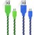 Magic-T Micro USB Cable 6.6ft/2m Braided Charging Cord Data Charger High Speed 2.0 A Male to Micro B for Android, Samsun