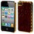 MYBAT IPHONE4HPCBKLE216WP Premium Executive Case for iPhone 4 - 1 Pack - Retail Packaging - Red Rose Gold Plating Rose E