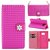 Note 5 Case,CASY MALL Purse Design Synthetic Leather Wallet Case with Wrist Strap for Galaxy Note 5 Rose Pink