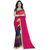 Meia Pink and blue Georgette Printed Saree With Blouse