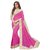 Bhavna Creation Pink  Georgette  Lace Saree With Blouse