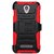 MyBat Carrying Case for ZTE-Z820 (Obsidian) - Retail Packaging - Black/Red