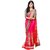 Bhavna creation Pink  Georgette  Embroidered Saree With Blouse