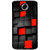 Ayaashii Black And Red Square Abstract Back Case Cover for Motorola Google Nexus 6