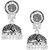 Shining Jewel Anique Silver Small Traditional Jhumki Earrings with Hangings (SJ439)