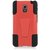 Eagle Cell Hybrid Case Y with Kickstand for LG Optimus F7/US780 - Retail Packaging - Black/Red