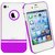 DECORO DDCIP4CPR Premium Duplex Case for iPhone 4/4S - 1 Pack - Retail Packaging - Clear/Purple