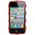 DECORO DHEXIP4RD Premium HEX Design TPU Case for iPhone 4/4S - 1 Pack - Retail Packaging - Red