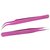 Stainless Steel Tweezers for Eyelash Extension - 2 Pcs- Straight and Curved - Light rose - by NIPOO