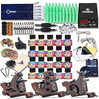 GetUSCart Dragonhawk Complete Rotary Tattoo Pen Machine Kit Mast Tour  Tattoo Permanent Makeup Pen Machine 20Pcs Cartridges Needles Power Supply  Color Inks with Carry Case 366H