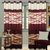 Premium Quality Fabric Fancy & Designer  2 Piece Set of Eyelet Polyester Decorative Door Curtain by ODHNA BICHONA -7Ft,Maroon OB-131_7ft