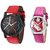 Danzen Analog Leather Watches for Lovely Couple -dz-424-eve-414