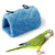 Magideal Blue Parrot Bird Hammock Hanging Cave Cage Plush Snuggle Happy Hut Tent Bed Bunk Parrot Toy L