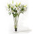 Magideal Simulation Flowers Lily Artificial Plants -White
